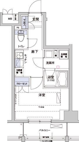 ハーモニーレジデンス住吉の間取り