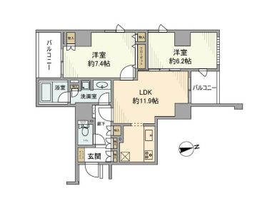 東新宿レジデンシャルタワーの間取り