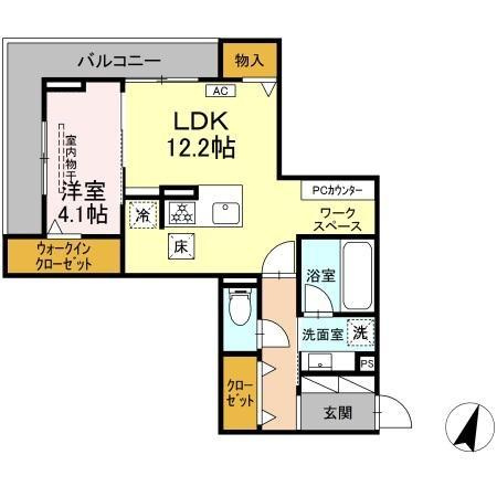 D-avance北側の間取り