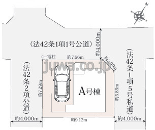 【新築分譲住宅】ふじみ野市北野の区画図