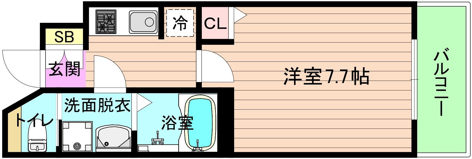 大阪市都島区東野田町２丁目の賃貸マンションの間取り
