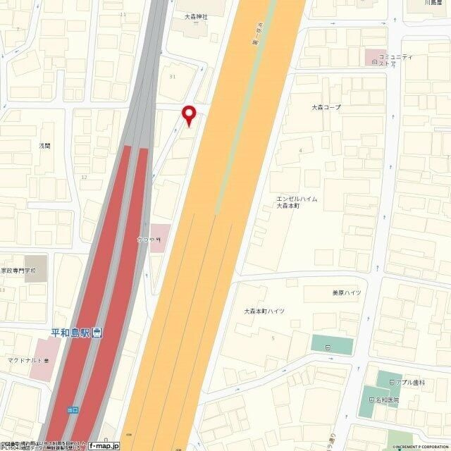 プレールアイディ大森Ⅱの地図
