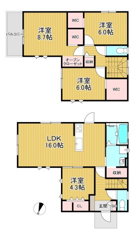 大英産業　三養基郡みやき町原古賀の間取り