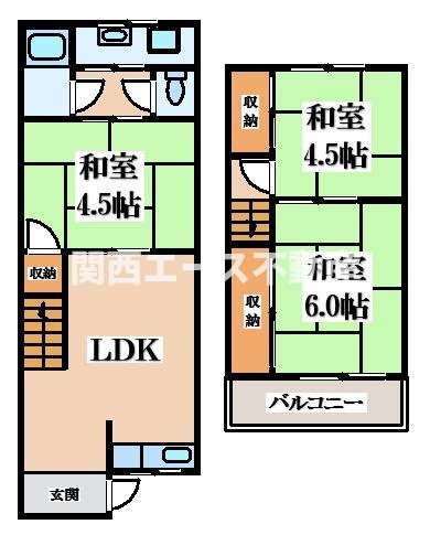【間取り】 | 野里町貸家