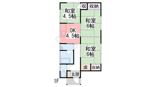 野中町貸家の間取り