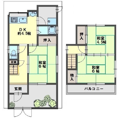 王居殿２丁目　中古戸建の間取り