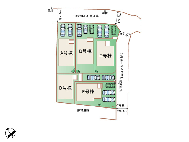 与那原町上与那原（全5棟）の区画図|区画図♪