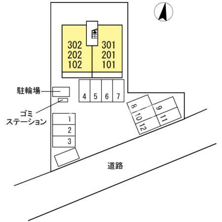 レジデンス富の原の区画図