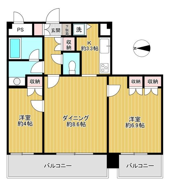 藤和ハイタウン上野の間取り