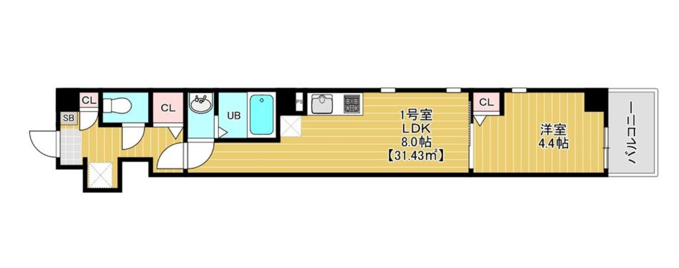 Luxe門前仲町の間取り