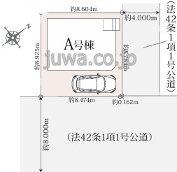 【新築分譲住宅】川越市藤木町の区画図