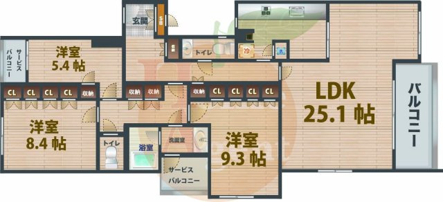 【間取り】 | Uガーデン杉並 | 3LDKのお部屋です。