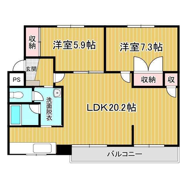 cuore（クオーレ）新町の間取り