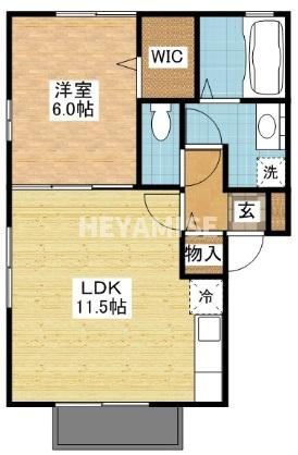 ロイヤルガーデン貝津B棟の間取り