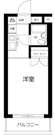 川崎市多摩区登戸の賃貸マンションの間取り