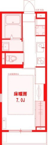 リブリ・フレール横須賀の間取り|広々26.08㎡・都市ガス