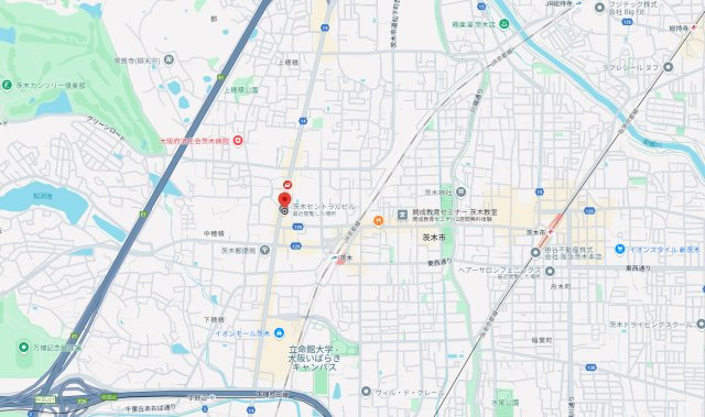 グランリュミエスタ茨木春日の地図