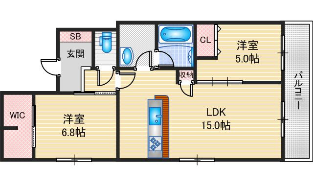グランリュミエスタ茨木春日の間取り