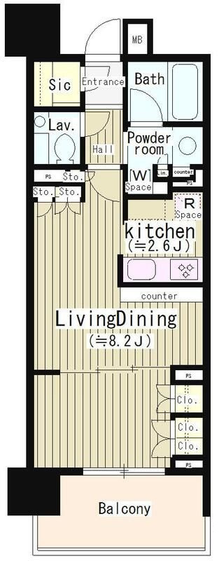 パークリュクス目黒の間取り|間取りです。