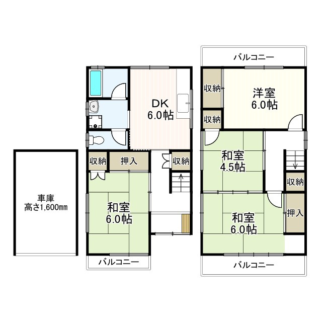 木戸山町貸家の間取り