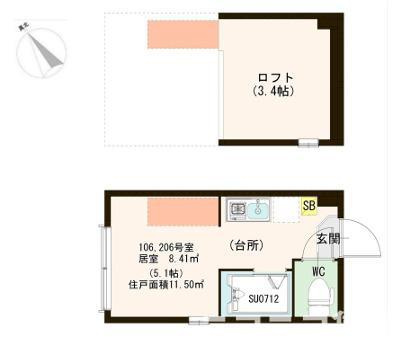 【間取り】 | ハーモニーテラス栄町Ⅲ