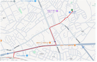 【地図】 | 柏市根戸字新堤