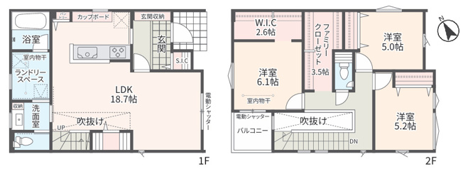 【間取り】 | 厚木市恩名１丁目　全５棟　新築住宅