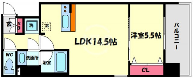 La Douceur九条の間取り|La Douceur九条　開放感ある間取り