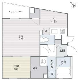 福岡市博多区竹下４丁目の賃貸マンションの間取り|間取り図