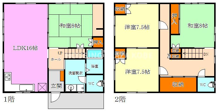 禅昌寺町１丁目貸家の間取り