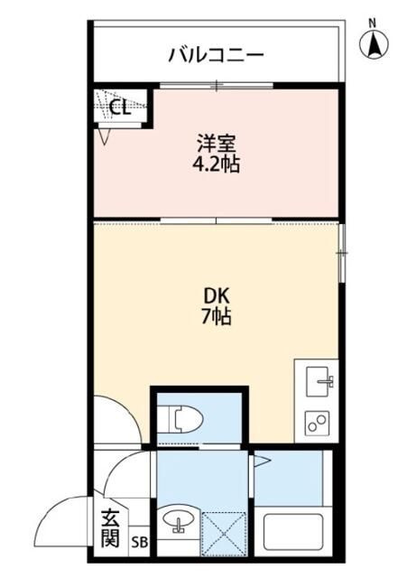 足立区古千谷本町１丁目のアパートの間取り