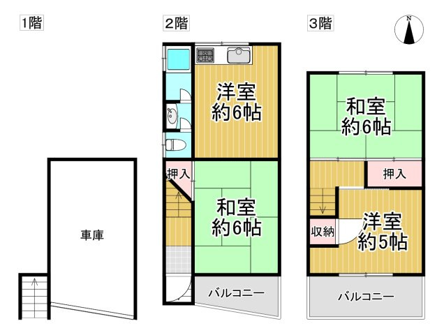 長吉長原西4丁目の間取り