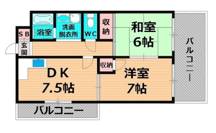 大阪市鶴見区　シティガーデン鶴見の間取り