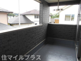 【バルコニー】 | 須賀川市影沼町新築一戸建て3棟 | 暖かな日差しのふりそそぐバルコニー
