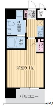 レジディア谷町の間取り