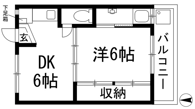 【間取り】 | ビレッジハウス鴻池4号棟