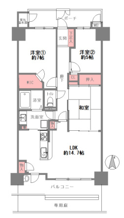 シーコートヤード西宮・香櫨園の間取り