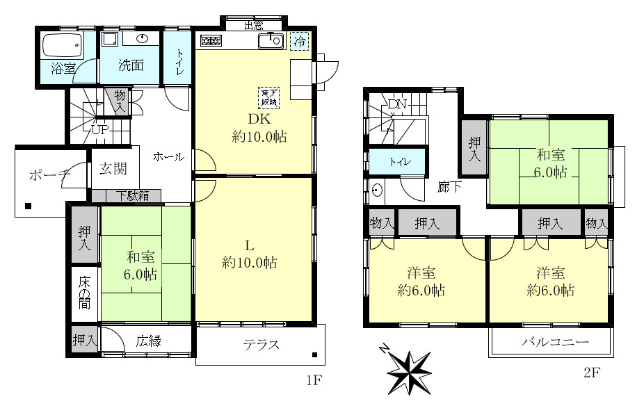 明石市魚住町清水戸建の間取り