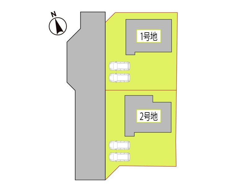 タマタウン上宇部　１号地の区画図