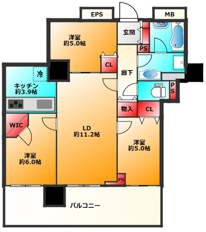 メガシティタワーザイーストの間取り