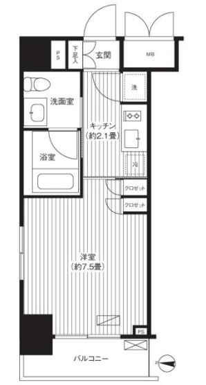 グランハイツ錦糸町の間取り