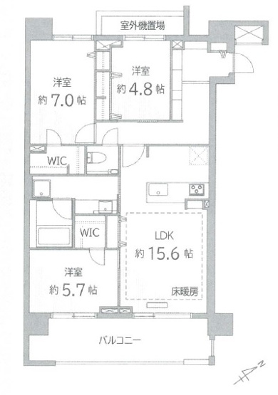 【間取り】 | ライオンズマンション弦巻グランフォート