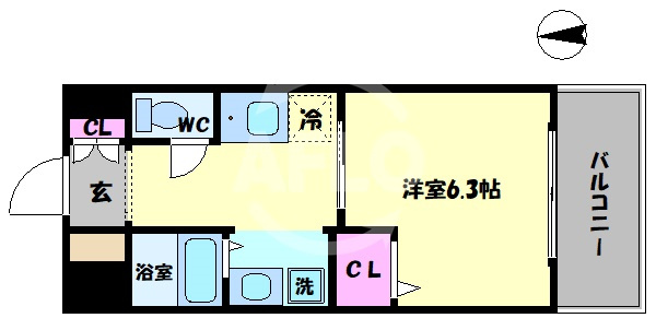 シェモア桜川の間取り|シェモア桜川　間取り