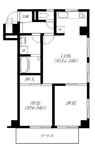 マンション中落合ガーデニアの間取り|間取りです。