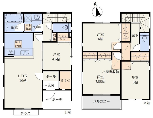【間取り】 | 厚木市金田　全７棟　新築住宅