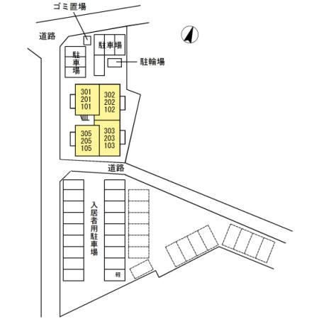 オアシス牛川Ⅱの区画図