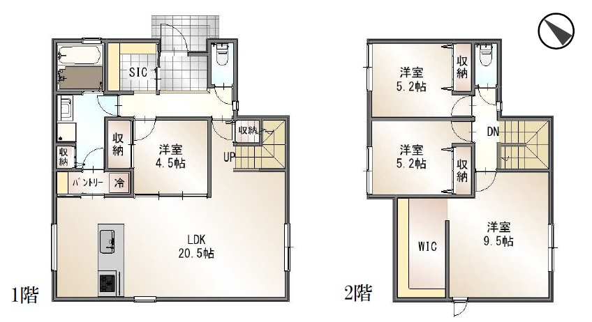 つつじが丘7丁目　新築戸建の間取り
