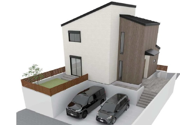つつじが丘7丁目　新築戸建の外観パース
