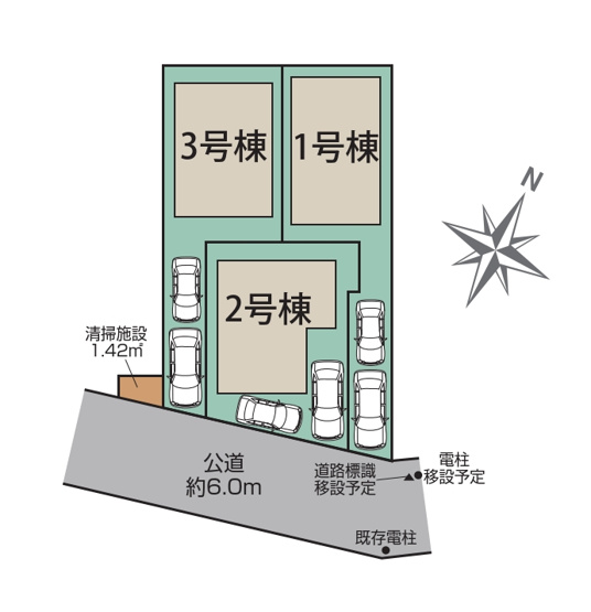 【区画図】 | 練馬区土支田4丁目　新築分譲住宅　全3棟（成増店） | ※図面と現況が異なる場合は現況優先となります。