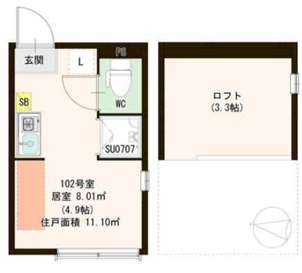 【間取り】 | ハーモニーテラス仲宿Ⅱ